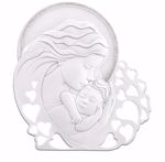 Capezzale quadretto 24x22 cuore maternita&apos; bianco glitter