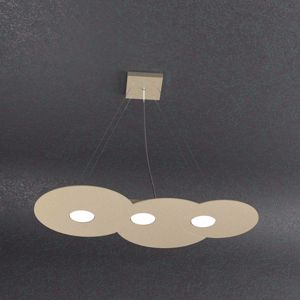 Lampadario per cucina moderna 3 led metallo colore sabbia toplight cloud