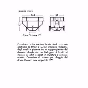 Cassaforma con alloggio driver da incasso muratura laterizio