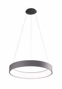 Grande lampadario moderno led 90w 3200k anello antracite affralux isyluce band diodi