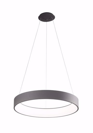 Grande lampadario moderno led 90w 3200k anello antracite affralux band diodi
