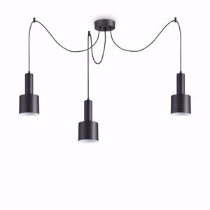 Holly sp3 nero ideal lux lampada a sospensione per salotto con decentramento