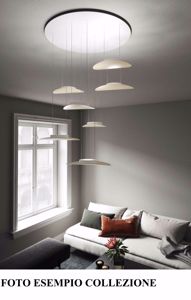 Lampada sospesa dal design moderno per soggiorno metallo bianco gx53