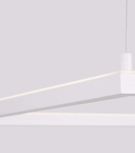 Grande lampadario led 3000k dimmerabile quadrato bianco 100cm