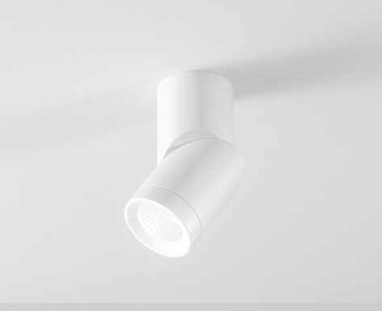 Faretto led orientabile metallo bianco 8w 3000k cilindro soffitto perenz illuminazione