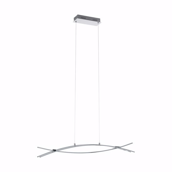 Lampadario cromato per tavolo da cucina design led 27w 3000k