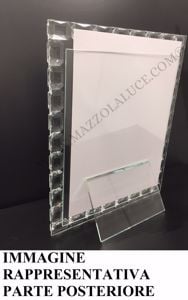 Portafoto cornice da tavolo vetro cristallo rettangolare foto 13x18