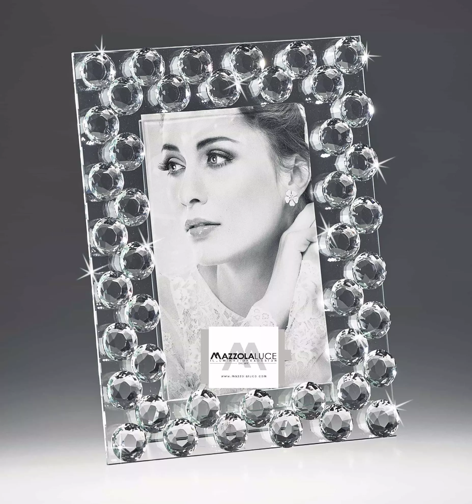 Cornice per foto in cristallo quadrata personalizzata con amore