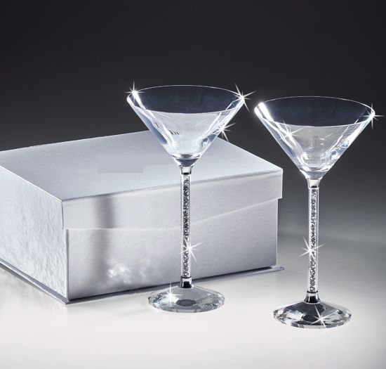 Bicchieri cocktail di vetro cristallo confezione 2pz