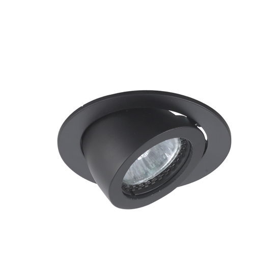 Faretto nero rotondo luce orientabile da incasso soffitto cartongesso gu10  220v