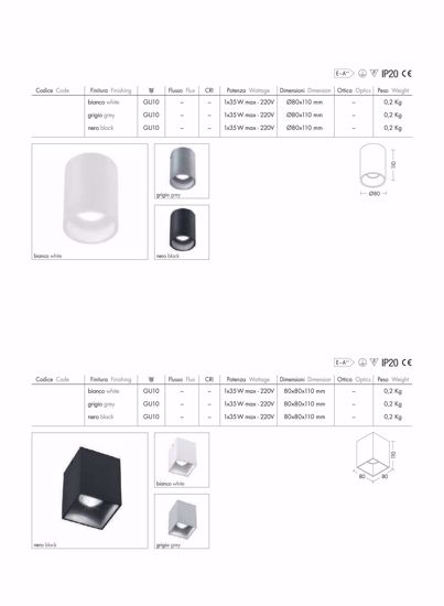 Faretto led da soffitto gu10 nero cilindro