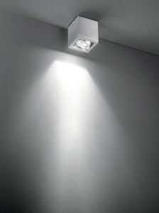 Faretto cubo da soffitto orientabile gu10 led metallo alluminio