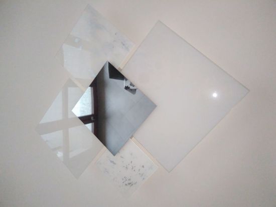 Plafoniera vetri bianco argento top light shadow per soggiorno moderno