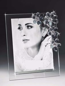 Cornice portafoto da tavolo fiori di cristallo foto 20x25