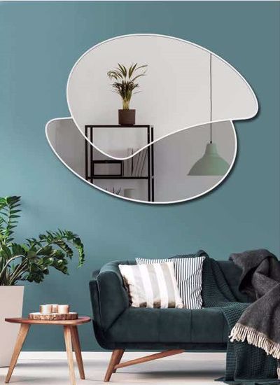Specchio da parete avorio 80x100cm per soggiorno