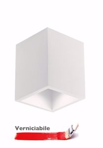 Faretto da soffitto gesso bianco cubo pitturabile promozione fine scorte