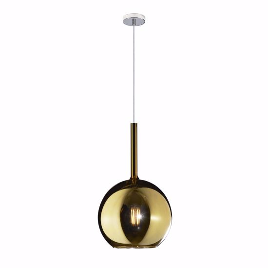 Lampadario pendente per penisola cucina sfera oro 25cm topligt future