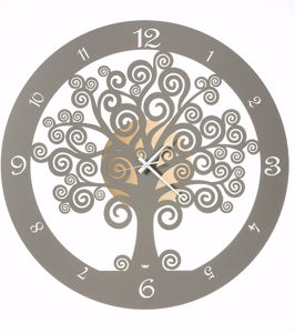 Orologio da parete 70cm albero della vita rotondo colore fango