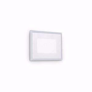 Indio ideal lux piccolo segnapasso da incasso per esterno led 3000k ip65 impermeabile bianco