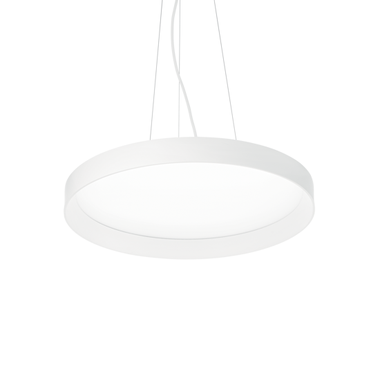 Fly ideal lux lampadario moderno rotondo bianco led 3000k per salotto