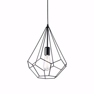 Ideal lux ampolla-3 sp1 nero lampadario per isola cucina minimalista