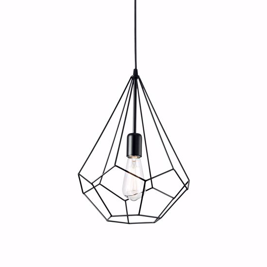 Ideal lux ampolla-3 sp1 nero lampadario per isola cucina minimalista