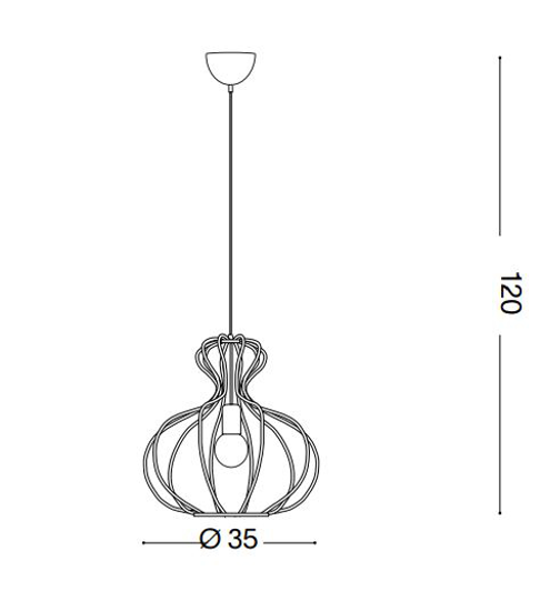 Ideal lux ampolla-1 sp1 nero lampada a sospensione per soggiorno cavo regolabile