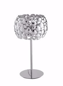 Lampada da tavolo per salotto h51 cm cromo lucido