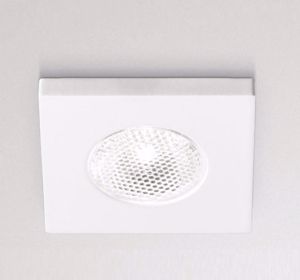 Faretto incasso soffitto 3w 4000k bianco quadrato g220-230v