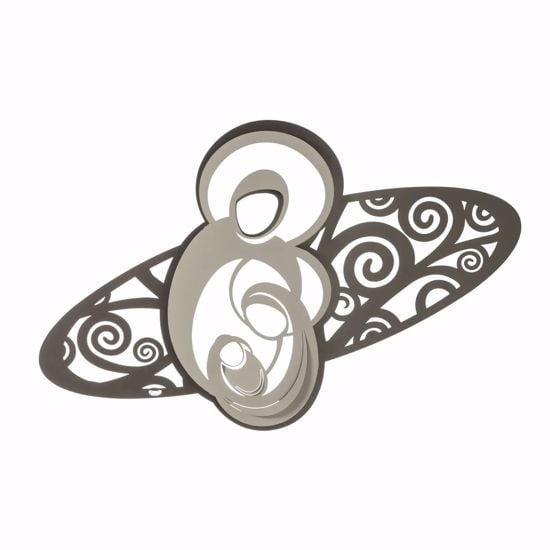 Capezzale moderno sacra famiglia design ovale metallo bronzo sabbia