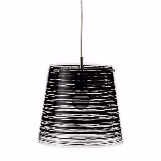 Lampadario per cucina moderna policarbonato fili nero 42cm