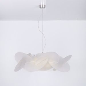 Lampadario moderno da salotto materiale plastico trasparente