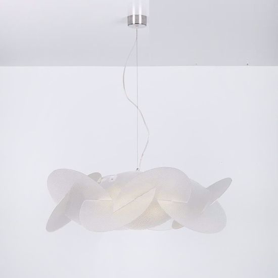 Lampadario moderno da salotto materiale plastico trasparente