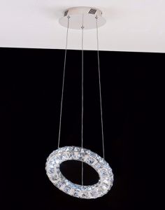 Affralux isyluce lampadario cristallo nora piccola 31cm led 12w 4000k camera da letto