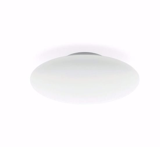 Plafoniera led 3000k 25cm linea light squash polietilene bianco design moderno