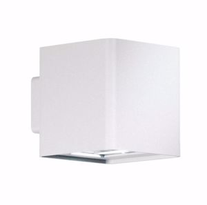 Applique lampada da esterno cubo bianco led 10w 4000k ip54 fascio regolabile