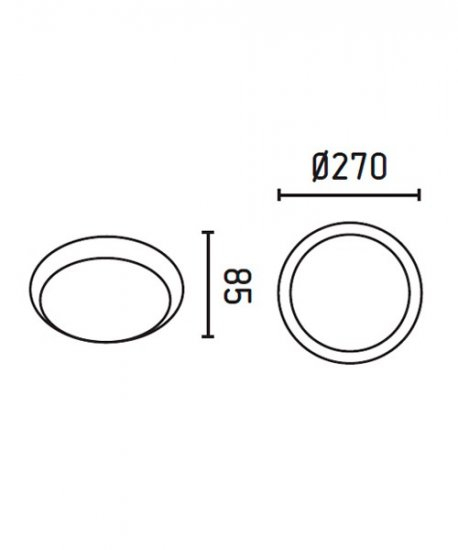 Plafoniera da esterno rotonda bianca ip65 e27