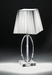 Abat jour lampada da comodino contemporanea vetro cristallo promozione fp