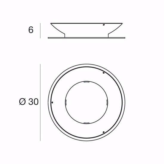 Kit staffa fissaggio a pavimento sistema antifurto per lampada linea light sfera 38cm