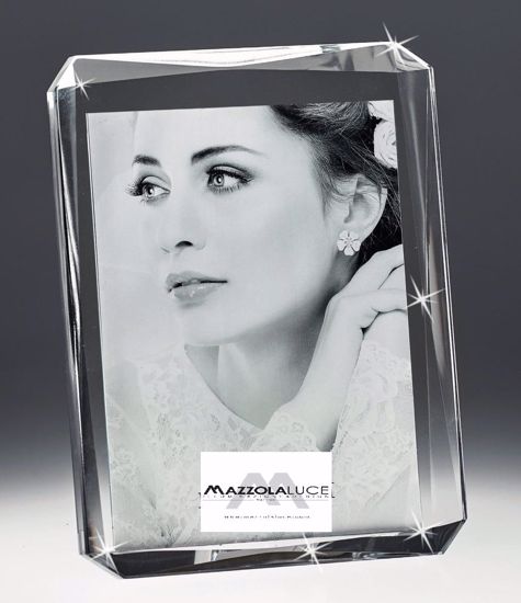 Portafoto cornice da tavolo in cristallo elegante foto 13x18