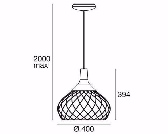 Mongolfier stilnovo lampada moderna a sospensione per salotto nera led 3000k