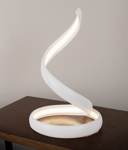 Lampada led da comodino &apos;flame&apos; vivida design ultramoderno bianco