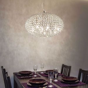 Orion ideal lux lampadario contemporaneo per salotto cristalli
