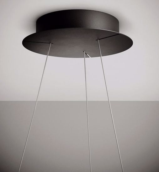 Sforzin anello lampadario moderno per salotto led 3000k cerchio nero