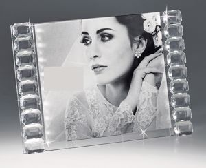 Portafoto cornice 15x10cm da tavolo vetro cristallo