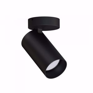 Faretto orientabile da soffitto cilindro nero mazzola luce