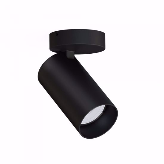 Faretto led gu10 orientabile da soffitto cilindro nero