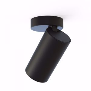 Faretto orientabile da soffitto cilindro metallo nero