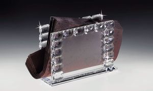 Portatovaglioli salviette di cristallo trasparente da tavola