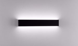Applique nero led 24w 4000k luce bianca naturale alluminio rettangolare isyluce